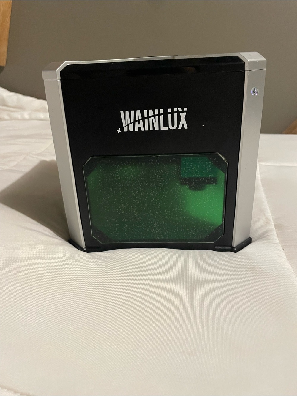 WAINLUX Black & Silver Laser Engraver Protective Shield with Green Window